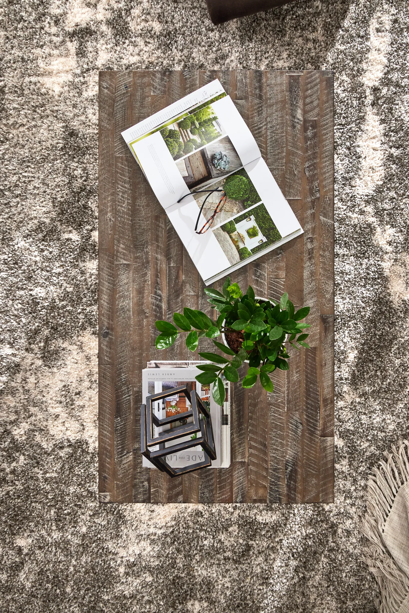 Hayes Light Gray Rectangular Coffee Table