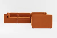 Destin Joya Orange Velvet 6-piece Modular Sectional