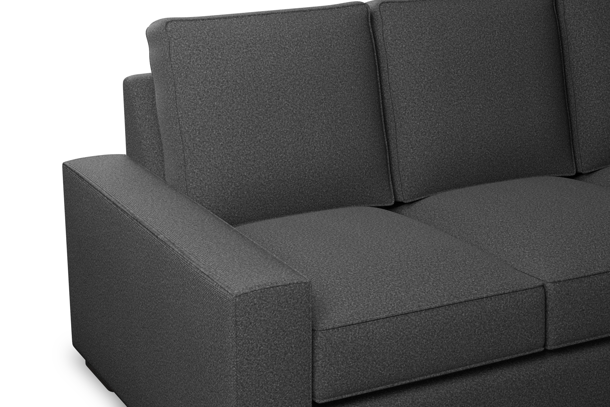 Edgewater Delray Dark Gray 84" Sofa W/ 3 Cushions