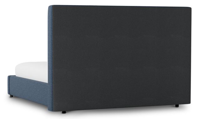 Grayton Elite Dark Blue 54" Upholstered Platform Bed