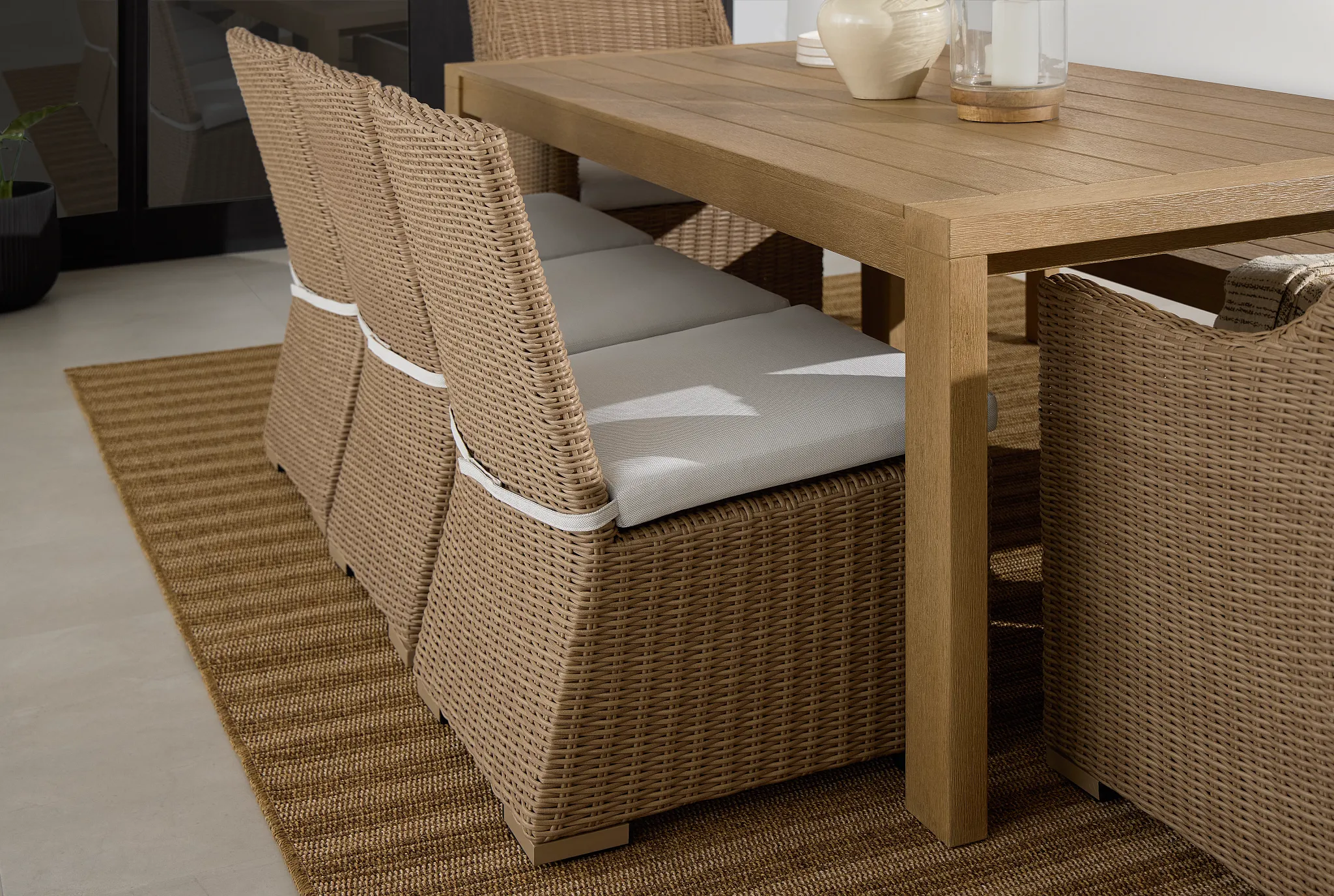 Montecito Light Tone Cushioned Side Chair