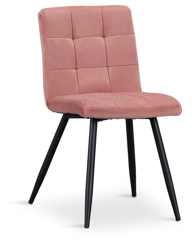 Jenna Pink Velvet Upholstered Side Chair