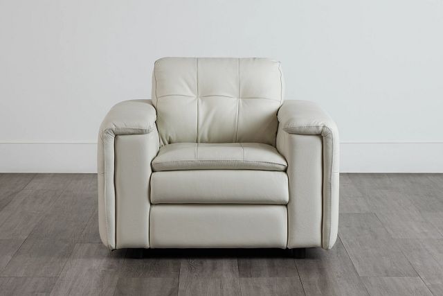 Rowan Light Beige Leather Chair