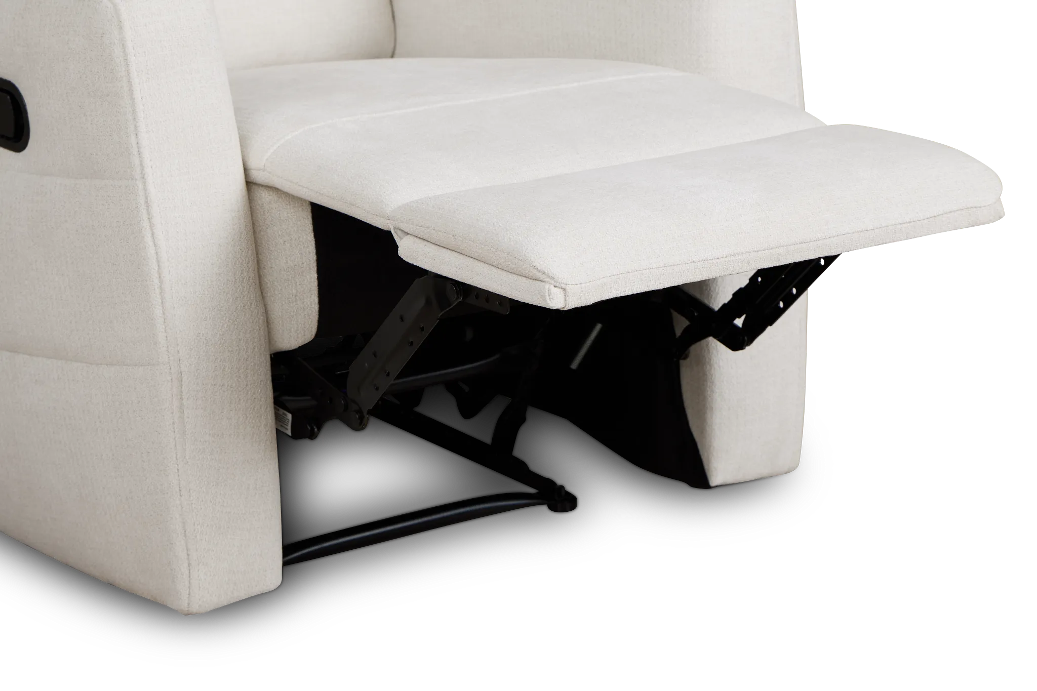 Rae White Fabric Recliner