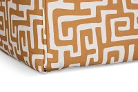 Enid Light Brown Fabric Accent Pouf
