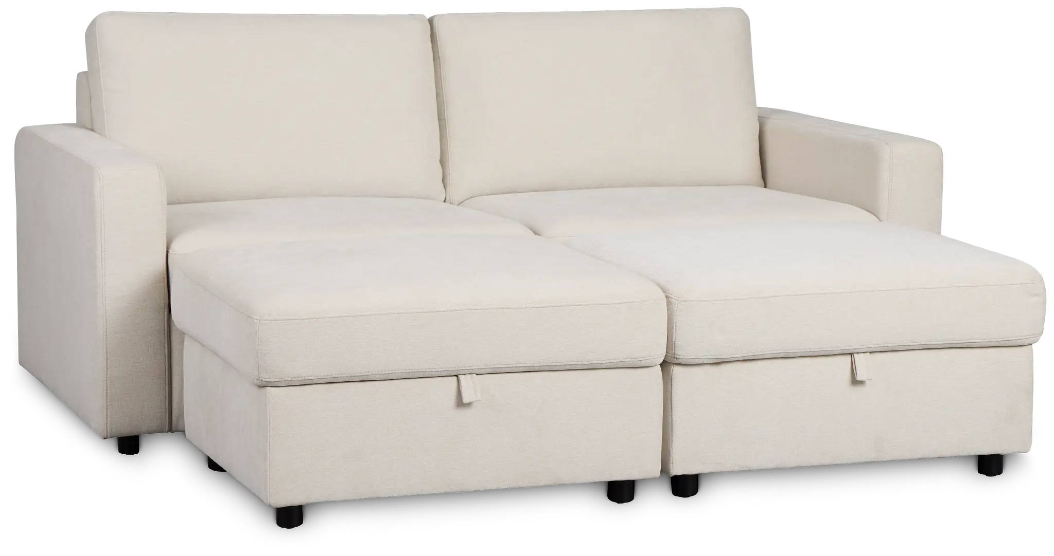 Addie Beige Fabric 4-piece Pit Storage Sectional Addie Beige Fabric 4-piece Pit Storage Sectional