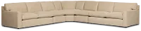 Hudson Beige Fabric Large 2-arm Wedge Sectional