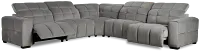 Gemma Light Gray Velvet Small Right Chaise Power Reclining Sectional