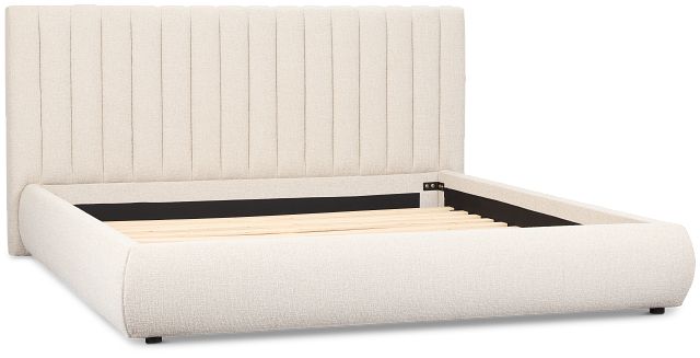 Nomad Light Beige Uph Platform Bed