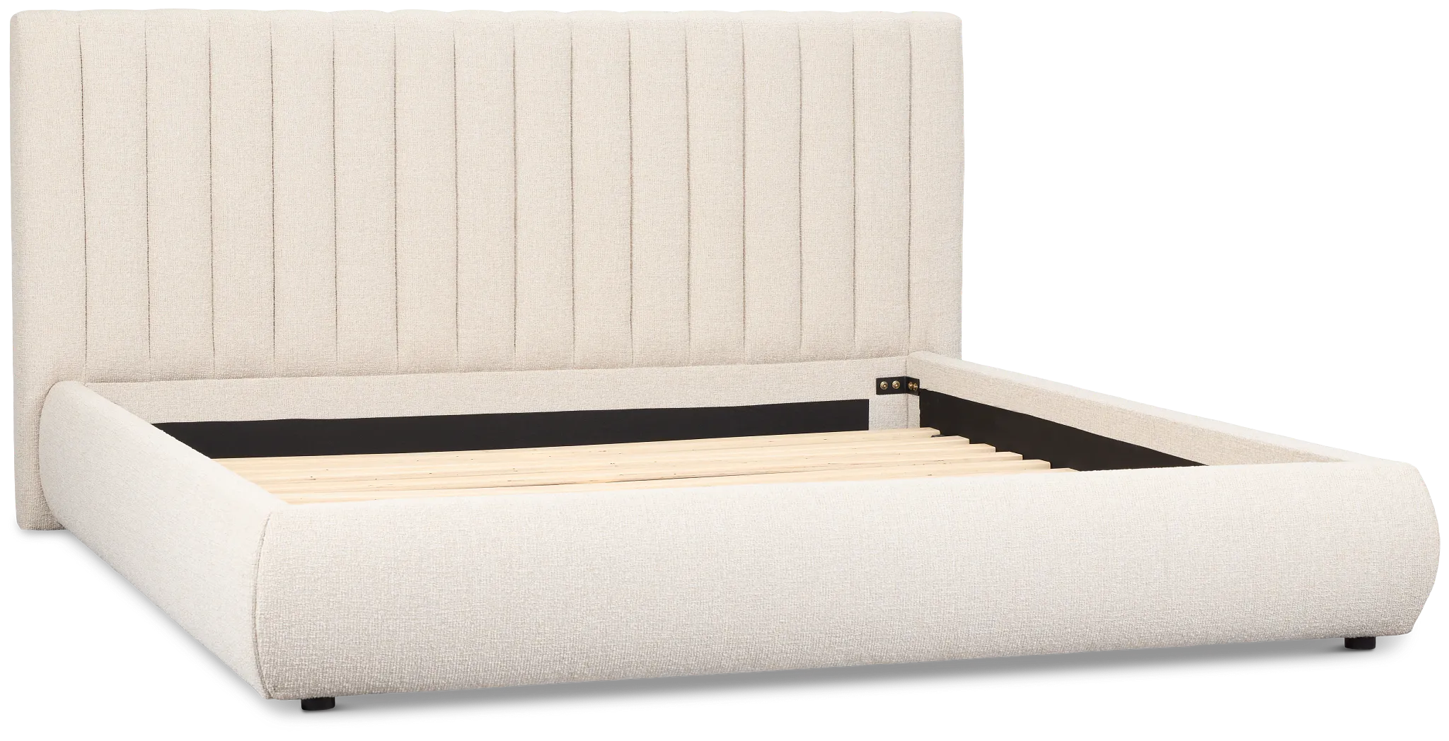 Nomad Light Beige Uph Platform Bed