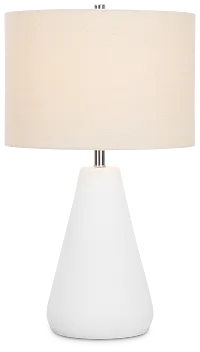 Milani White Ceramic Table Lamp