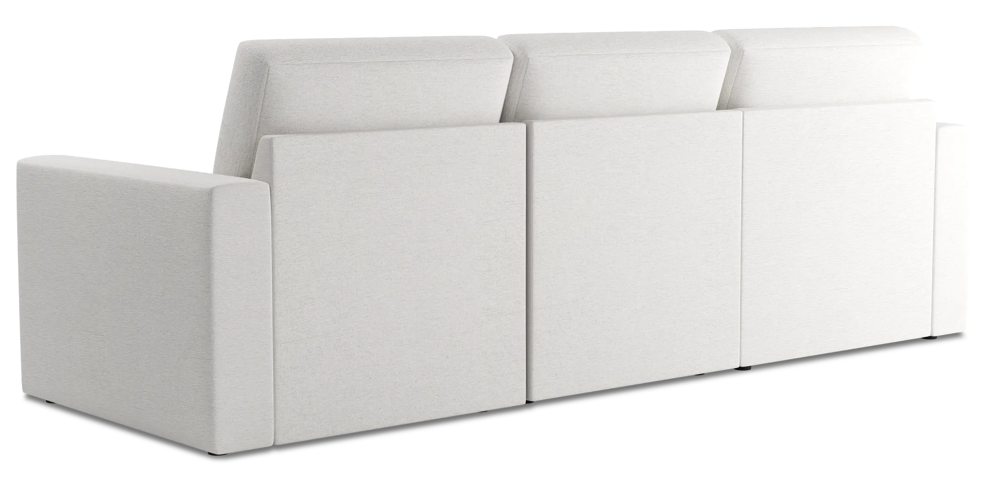 Citymod White Fabric Small Left Chaise Sectional