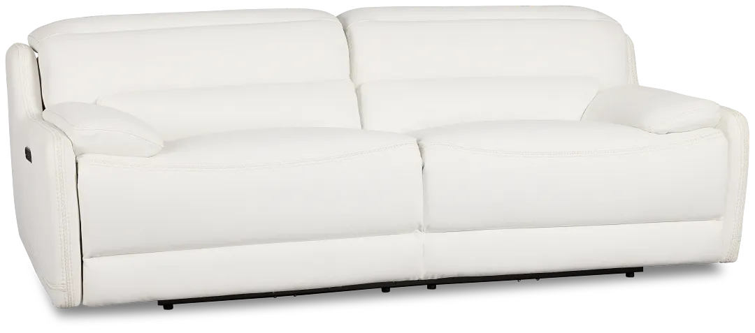 Jett White Micro Power Reclining Sofa