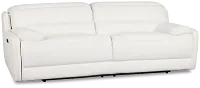 Jett White Micro Power Reclining Sofa