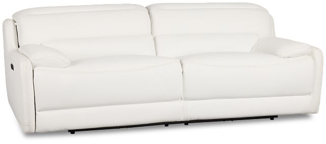 Jett White Micro Power Reclining Sofa