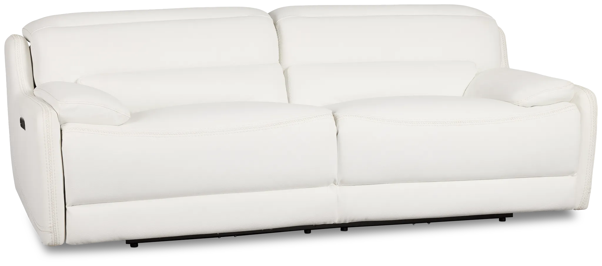 Jett White Micro Power Reclining Sofa