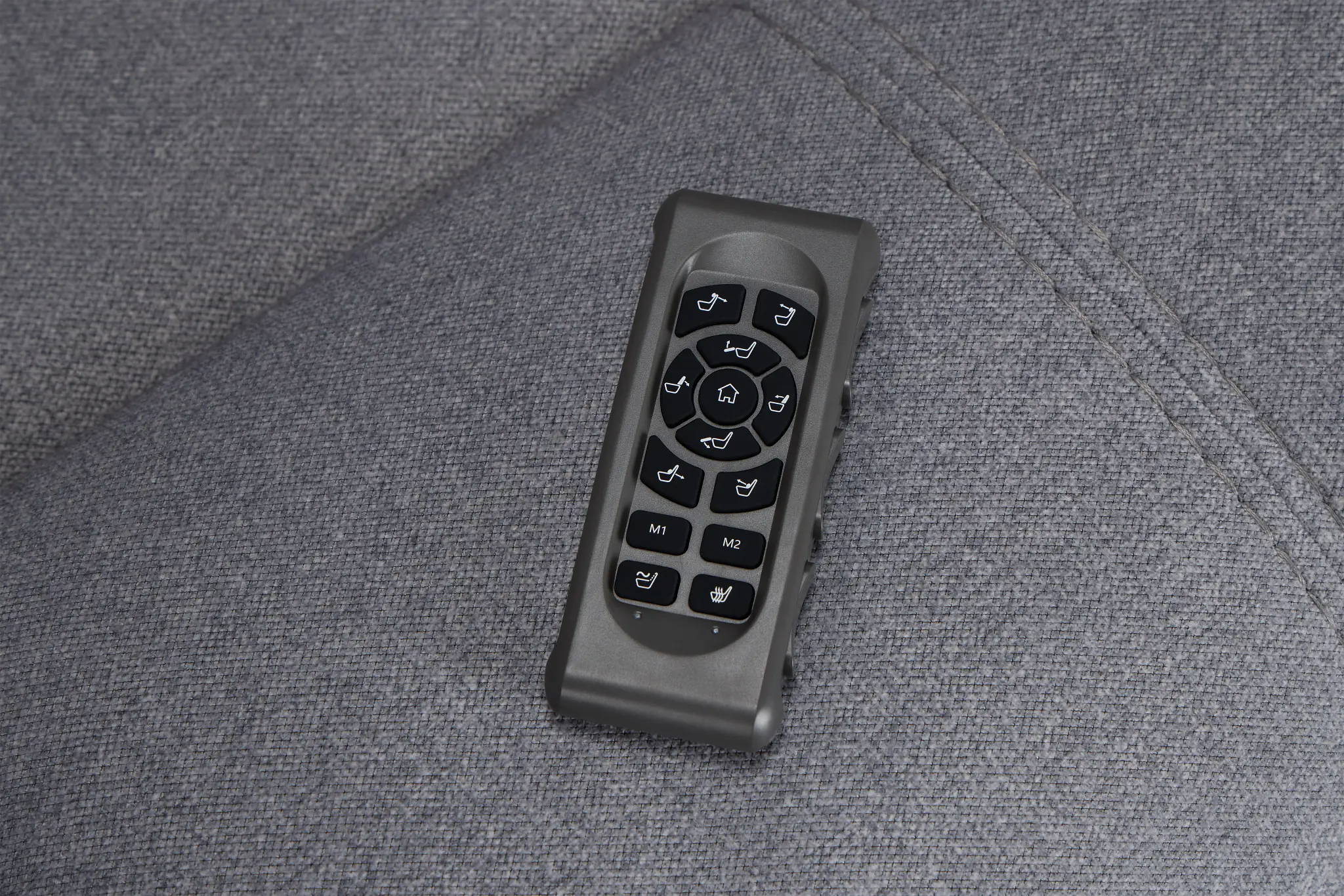 Jonas Gray Fabric Power Recliner With Heat And Massage Jonas Gray Fabric Power Recliner With Heat And Massage