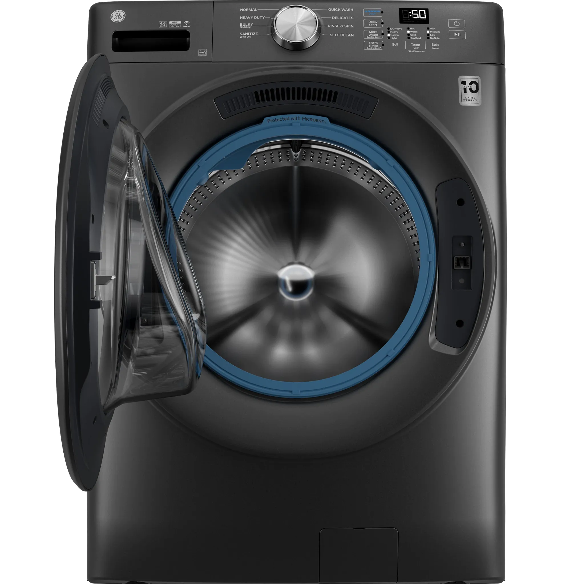 Ge 350 Series Dark Gray Front Load Washer