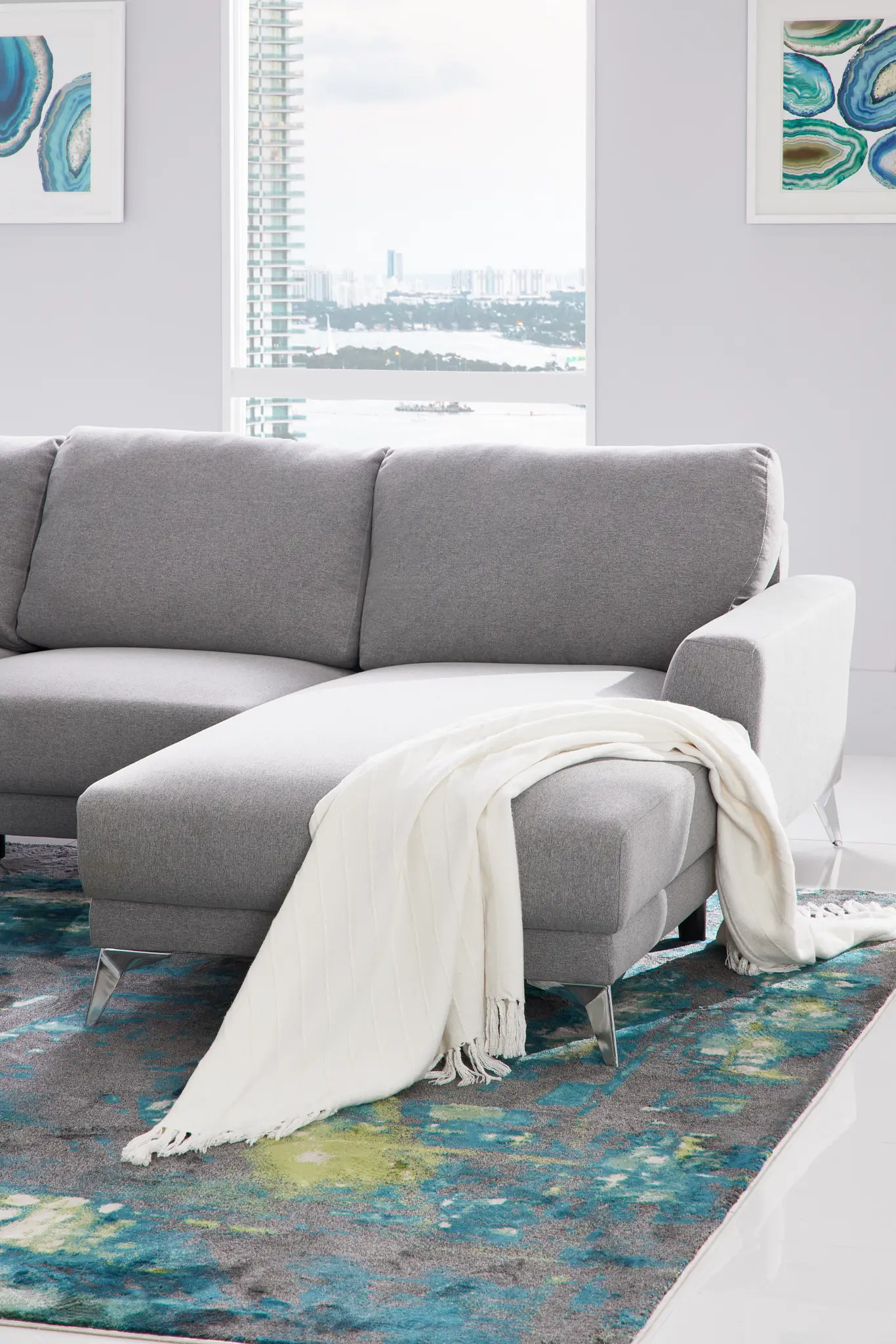 Ames White Throw Ames White Throw