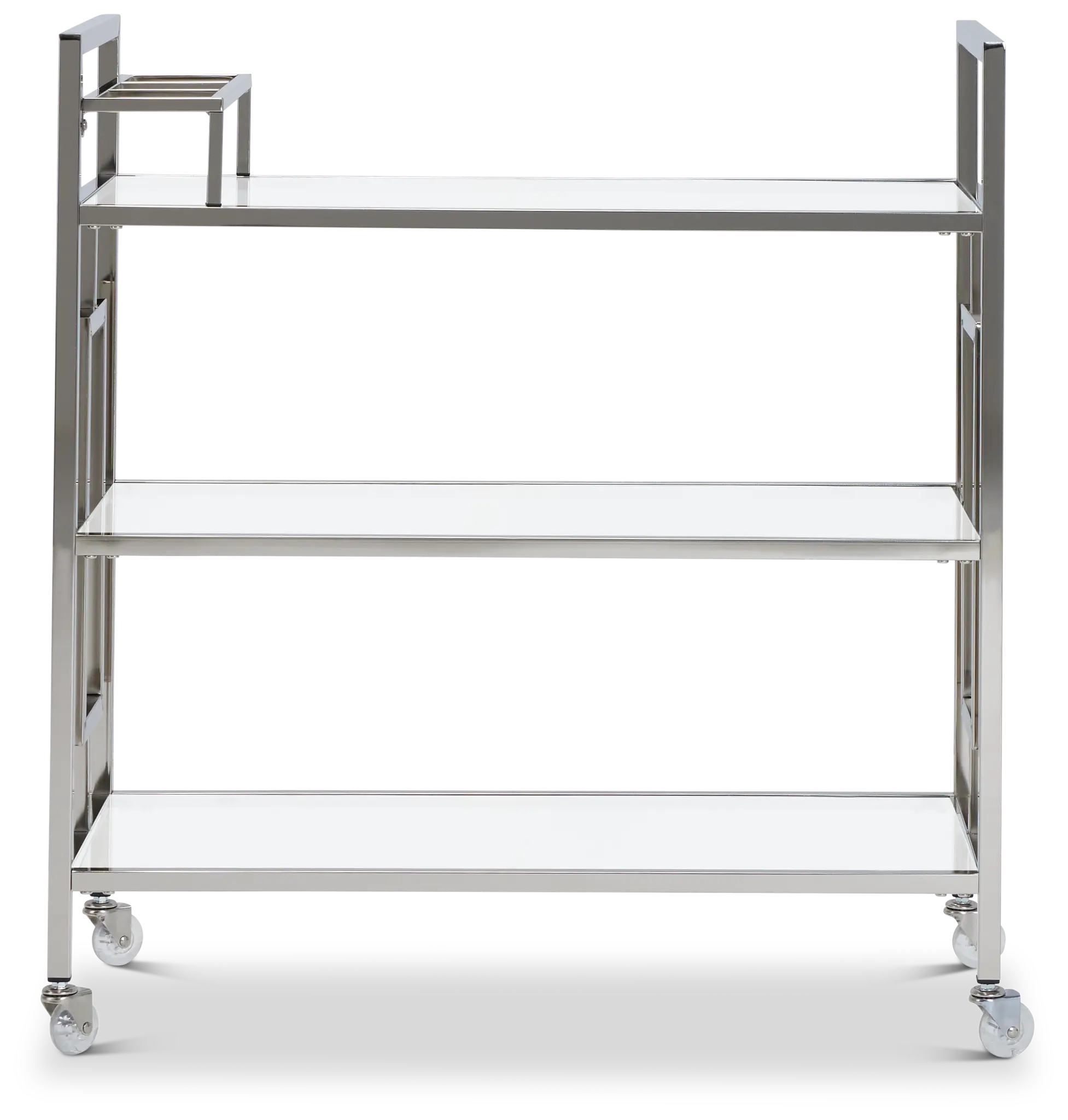 Ezra Silver Chrome Bar Cart Ezra Silver Chrome Bar Cart