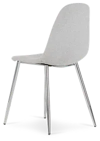 Havana Light Gray Upholstered Side Chair W/ Chrome Legs