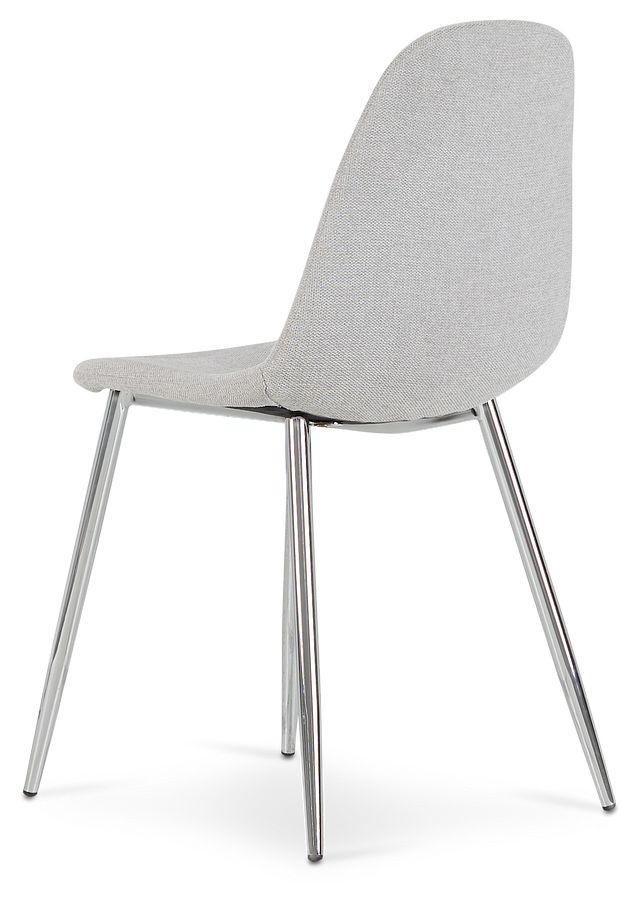 Havana Light Gray Upholstered Side Chair W/ Chrome Legs