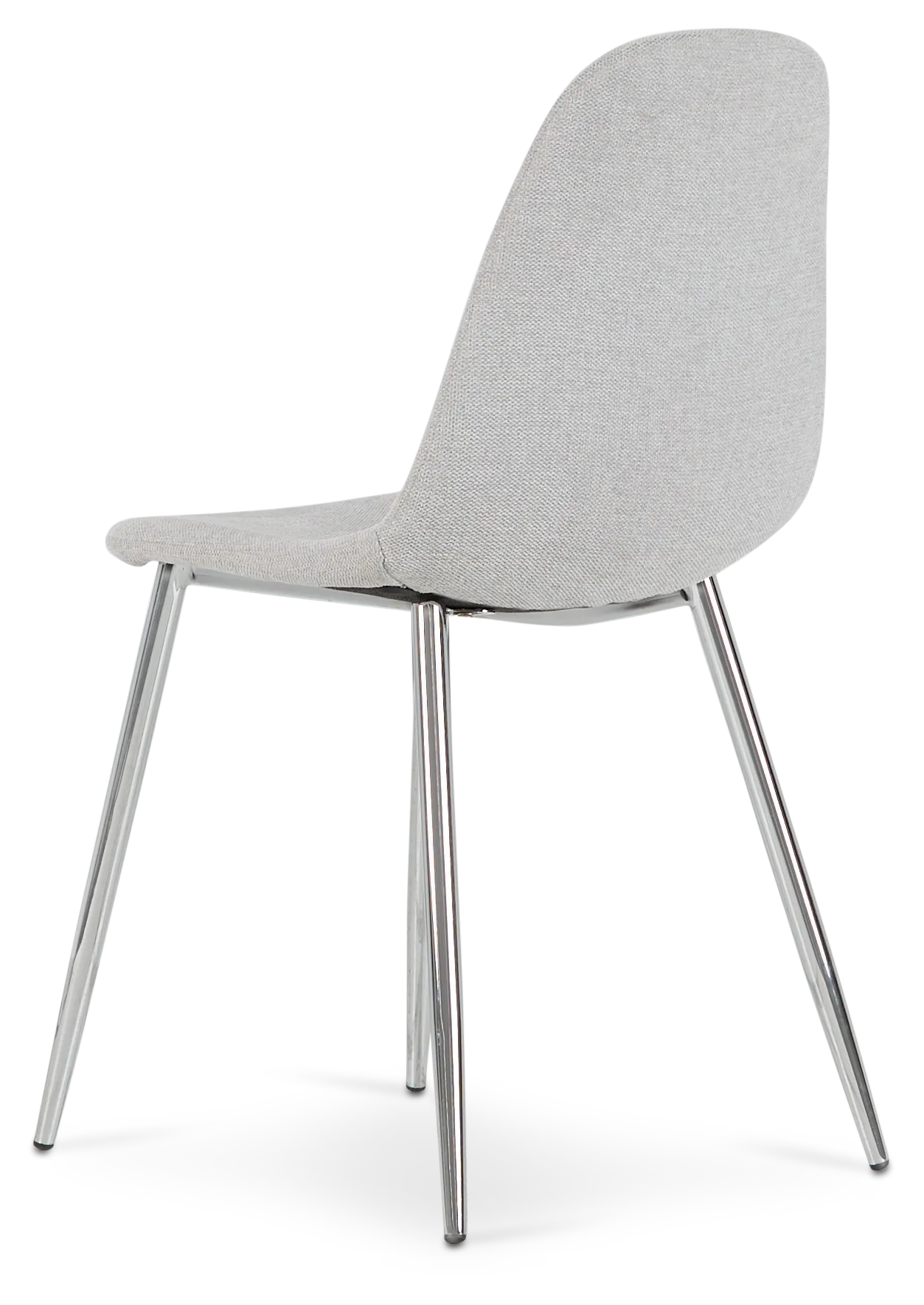 Havana Light Gray Upholstered Side Chair W/ Chrome Legs