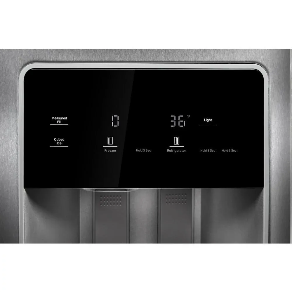 Whirlpool 5536 Series Black Stnl Steel Side By Side Refrigerator