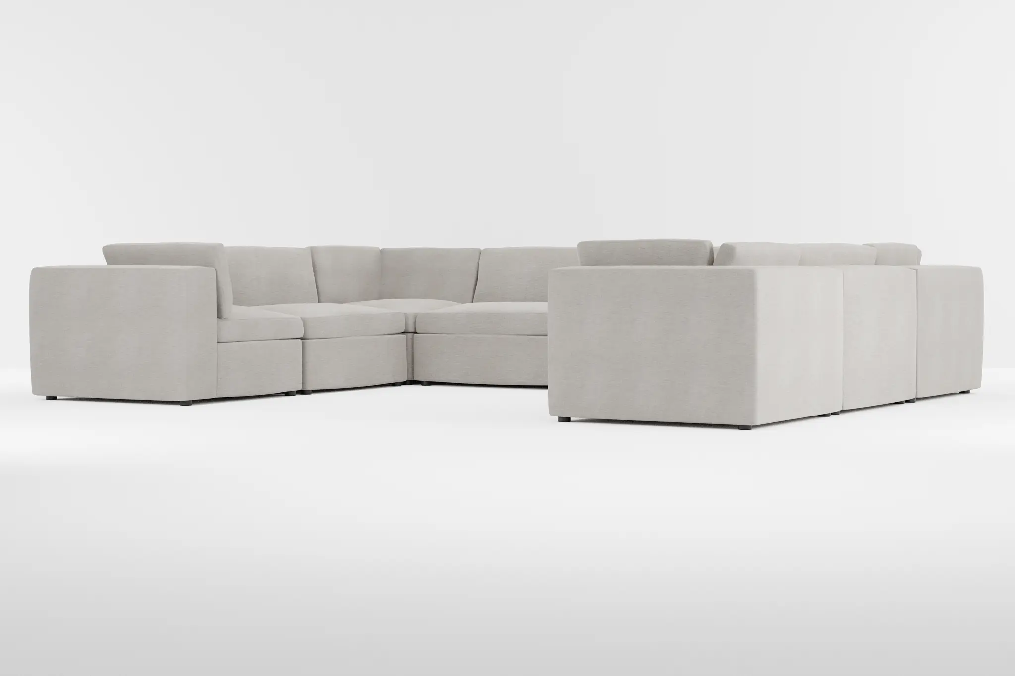 Destin Maguire Pewter Fabric 8-piece Modular Sectional Destin Maguire Pewter Fabric 8-piece Modular Sectional