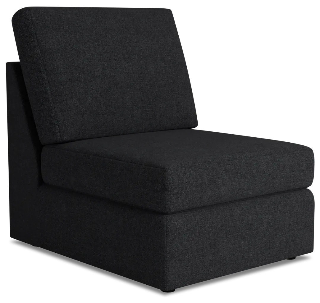 Citymod Dark Gray Fabric Armless Chair
