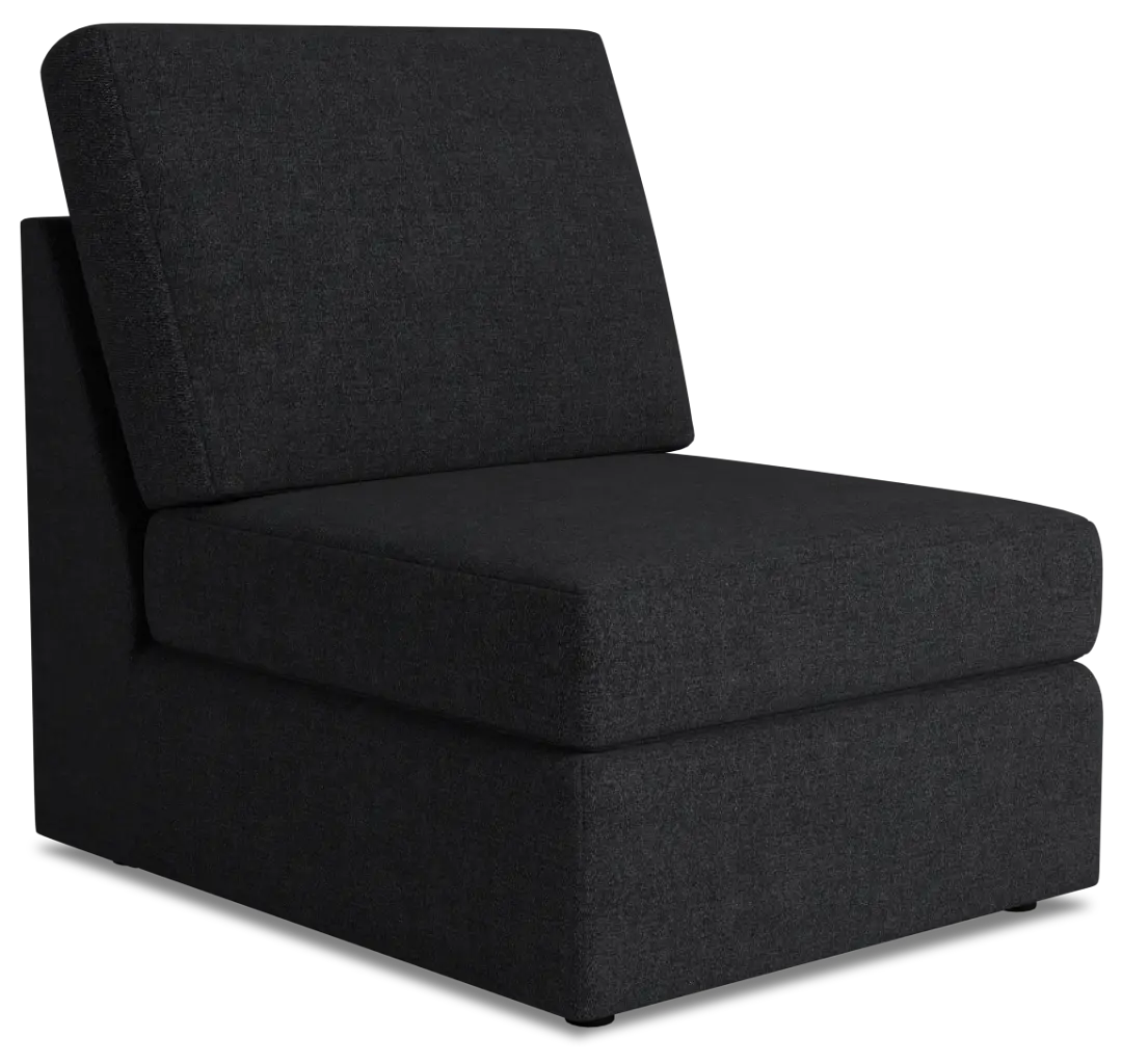 Citymod Dark Gray Fabric Armless Chair Citymod Dark Gray Fabric Armless Chair