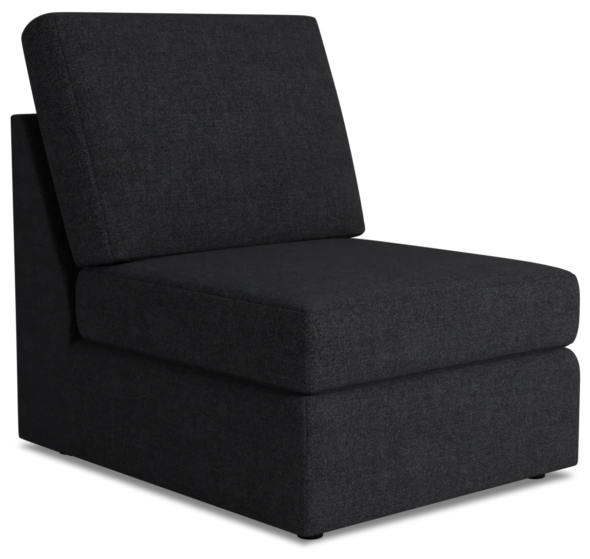 Citymod Dark Gray Fabric Armless Chair