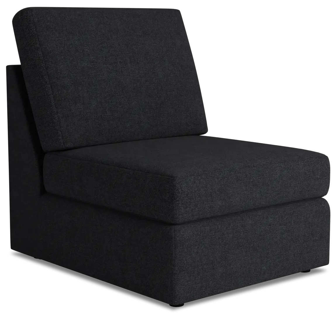 Citymod Dark Gray Fabric Armless Chair Citymod Dark Gray Fabric Armless Chair
