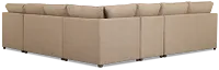 Tate Brown Fabric Large Right Chaise Sectional