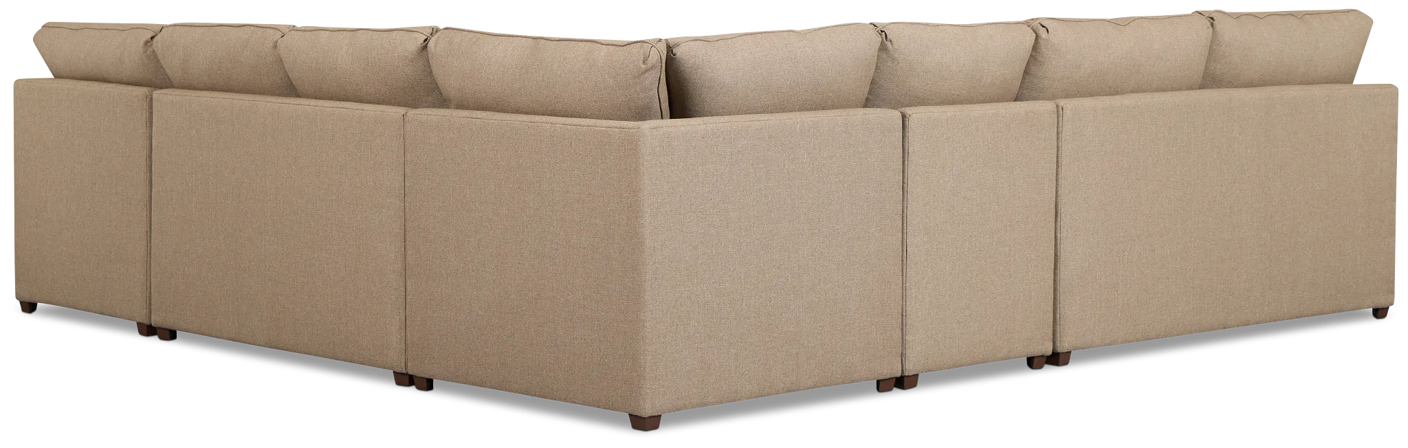 Tate Brown Fabric Large Right Chaise Sectional