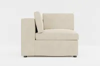 Destin Peyton Beige Fabric Corner Chair