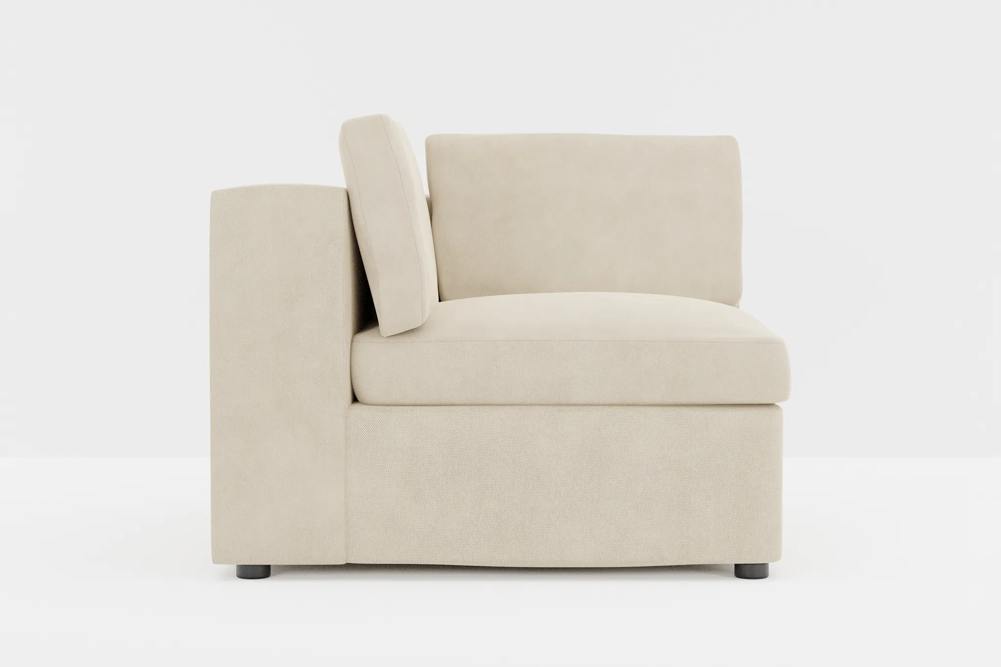 Destin Peyton Beige Fabric Corner Chair