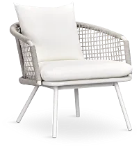 Antigua White Rope Arm Chair