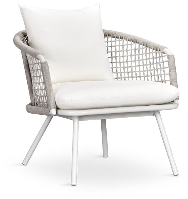 Antigua White Rope Arm Chair