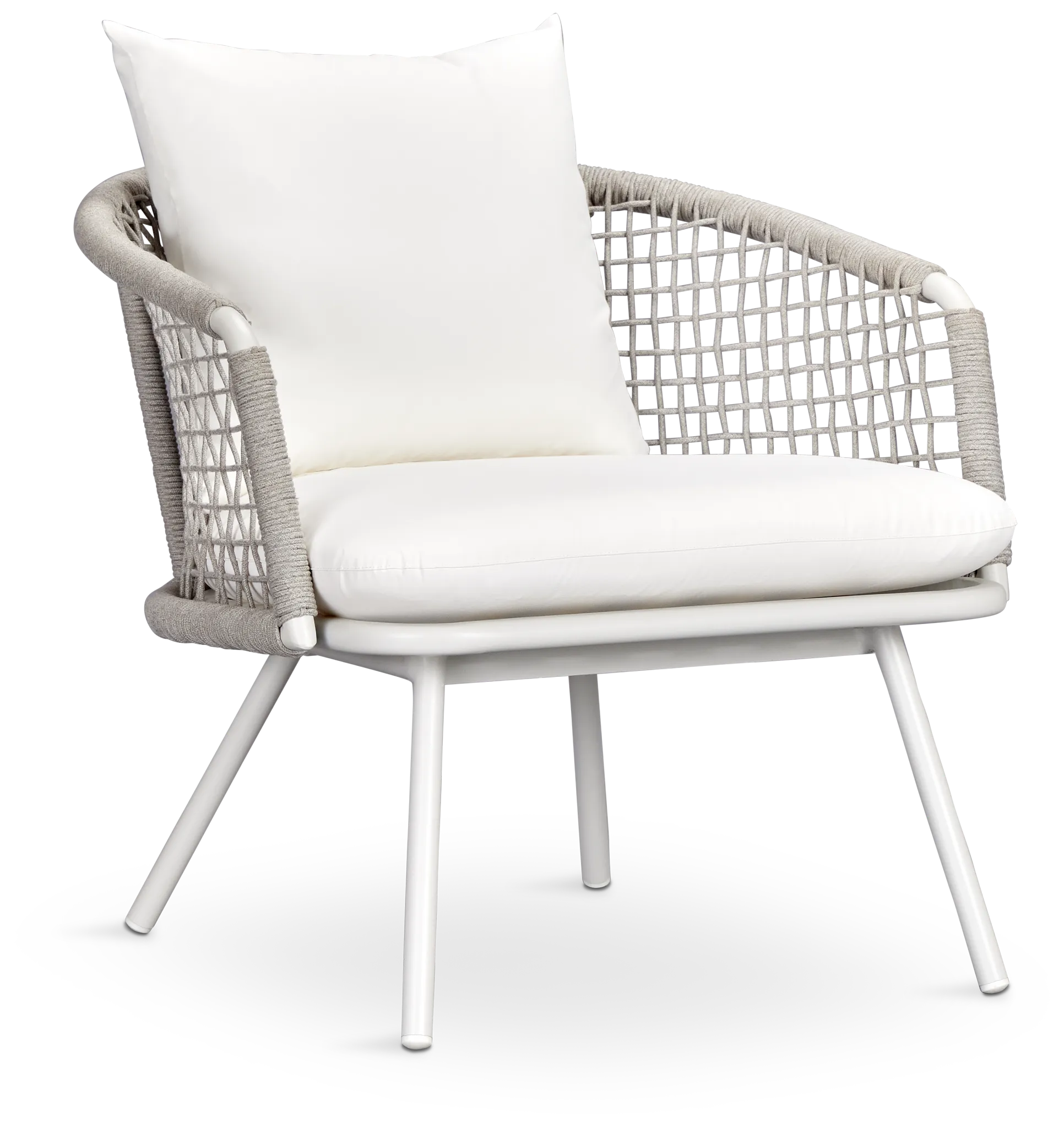 Antigua White Rope Arm Chair