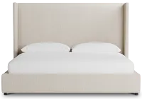 Captiva Revenue Beige 60" Upholstered Shelter Bed