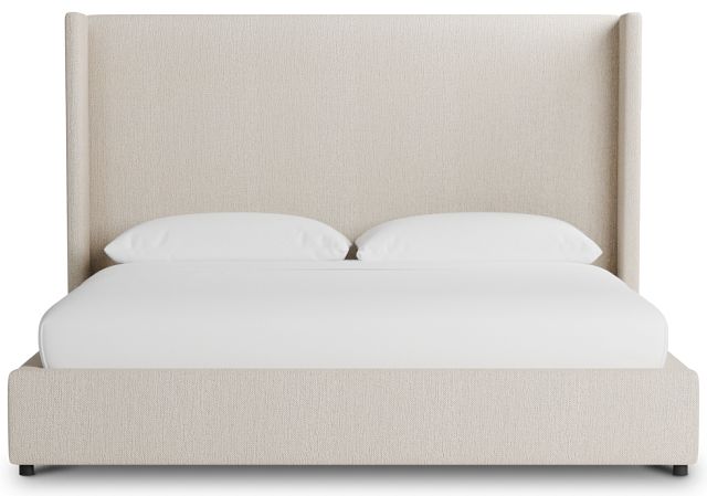 Captiva Revenue Beige 60" Upholstered Shelter Bed