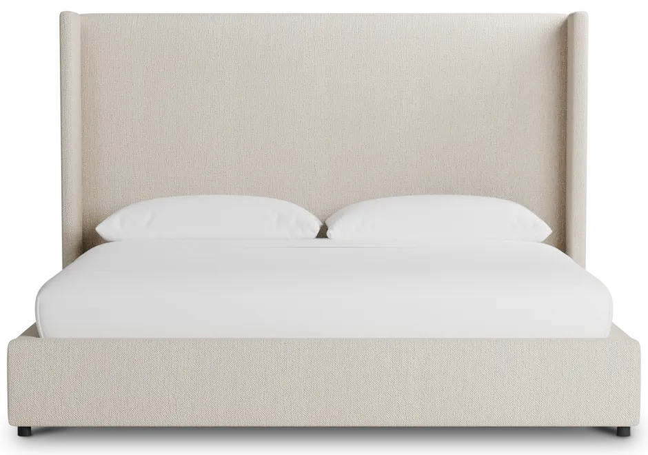 Captiva Revenue Beige 60" Upholstered Shelter Bed