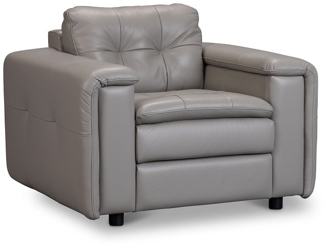 Rowan Gray Leather Chair