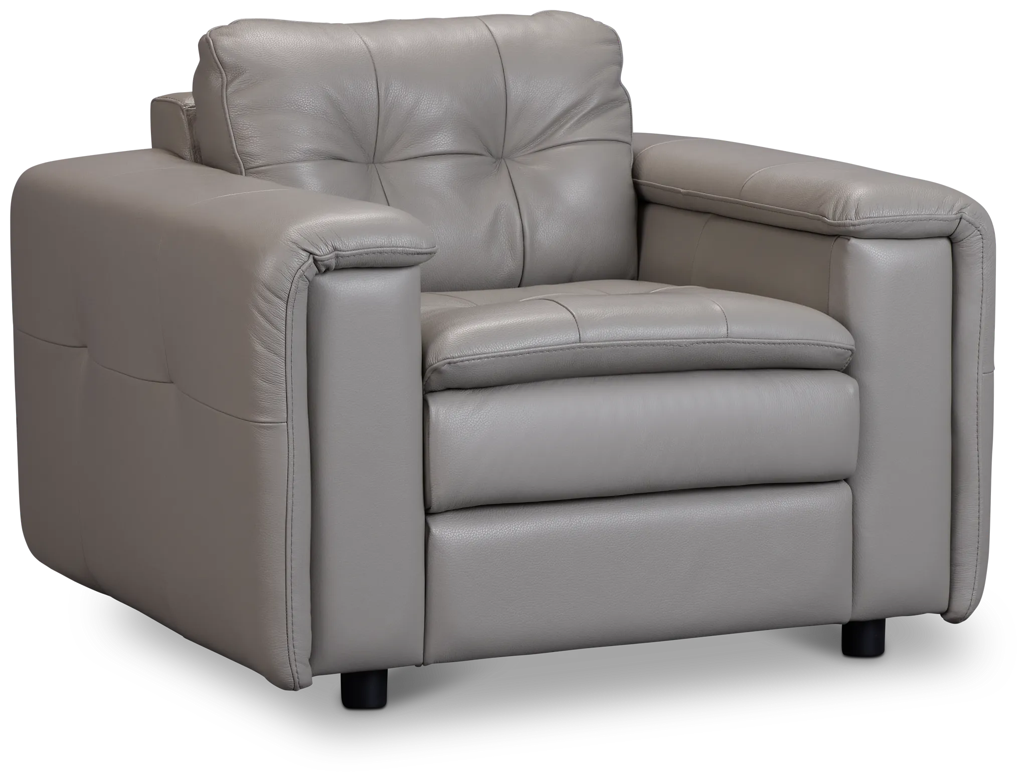 Rowan Gray Leather Chair