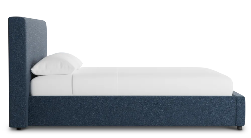 Grayton Elite Dark Blue 44" Upholstered Shelter Bed