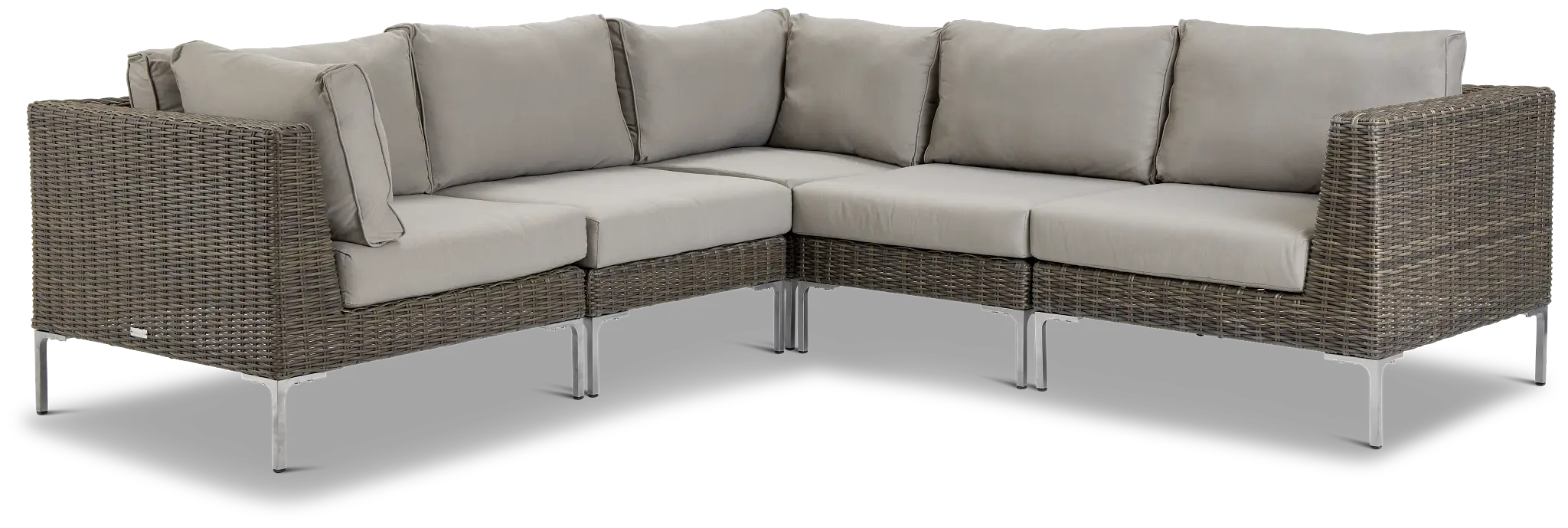Tulum Gray Woven Two-arm Sectional Tulum Gray Woven Two-arm Sectional