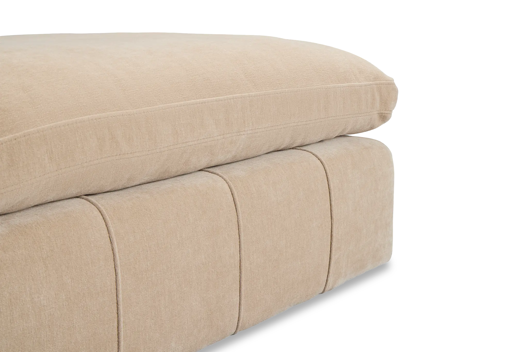 Cruz Light Beige Fabric Ottoman Cruz Light Beige Fabric Ottoman