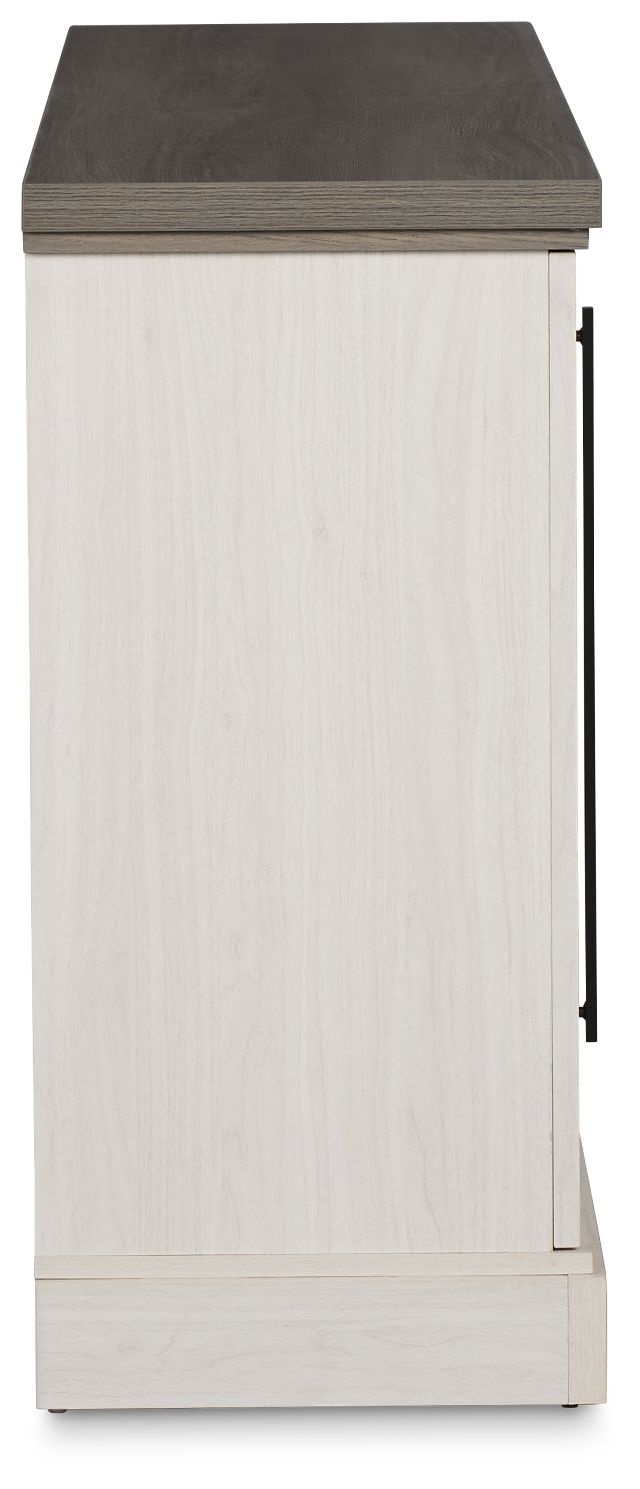 Westlake Two-tone 65" Tv Stand With Fireplace Insert