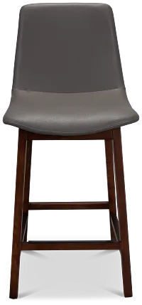 Hamilton Dark Gray Micro 24" Upholstered Barstool
